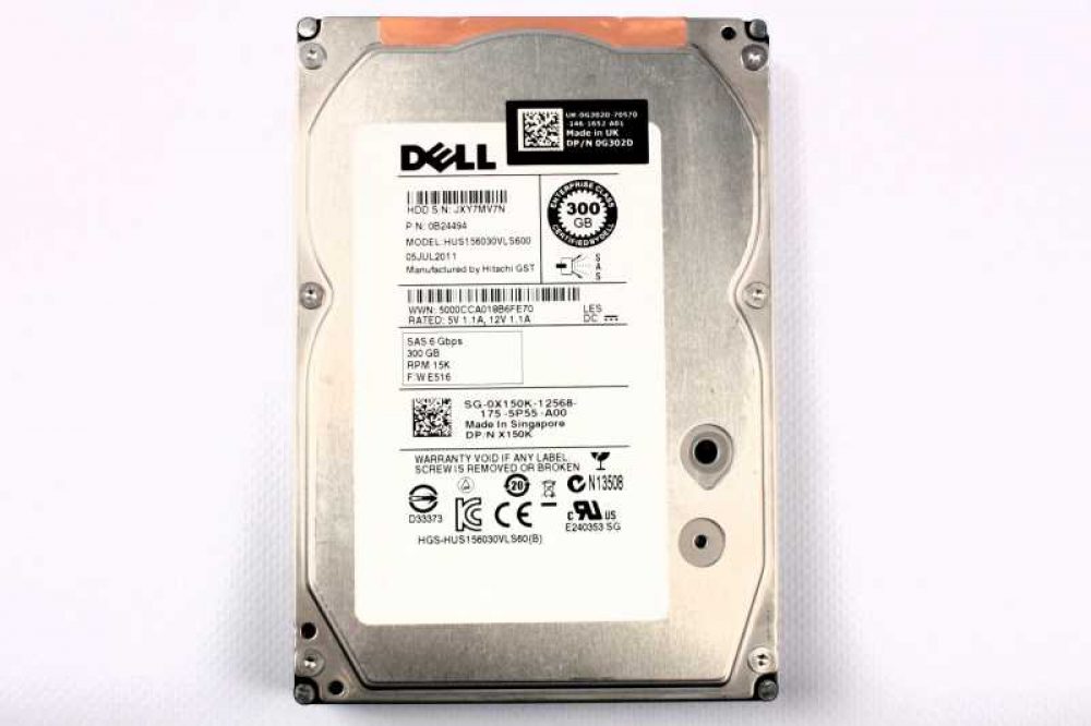 300GB 15K 6Gb 3.5inch SAS HDD, No Caddy