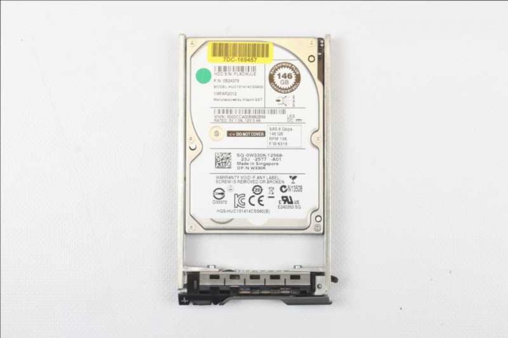 146GB 15K 6Gb 2.5inch SAS drive, no caddy