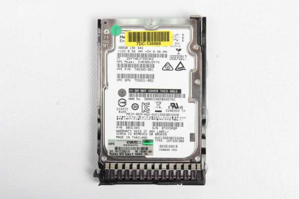 300GB 6G SAS 15K 2.5in DP ENT HDD